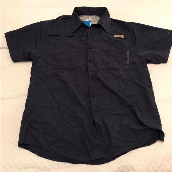 navy blue columbia shirt